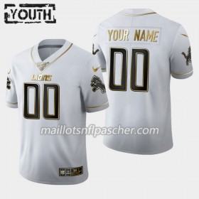 Maillot Detroit Lions Custom Nike Blanc Golden Edition 100th - Enfant